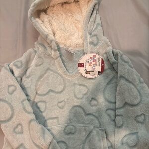 Kids Plush Heart Hoodie